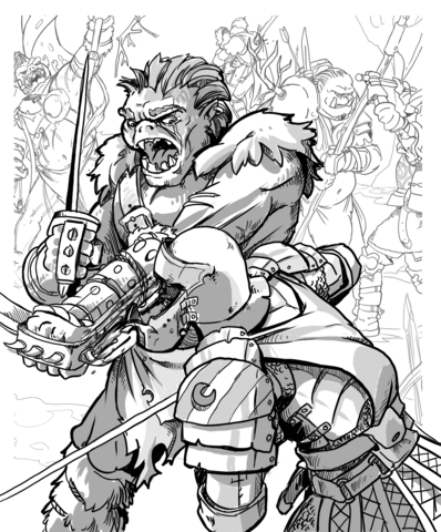 Dnd Orc Coloring Page